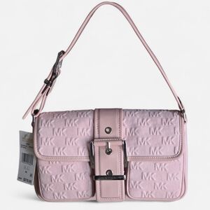 🩷 Michael Kors Denim Colby Rosewater Pink Medium Shoulder Bag